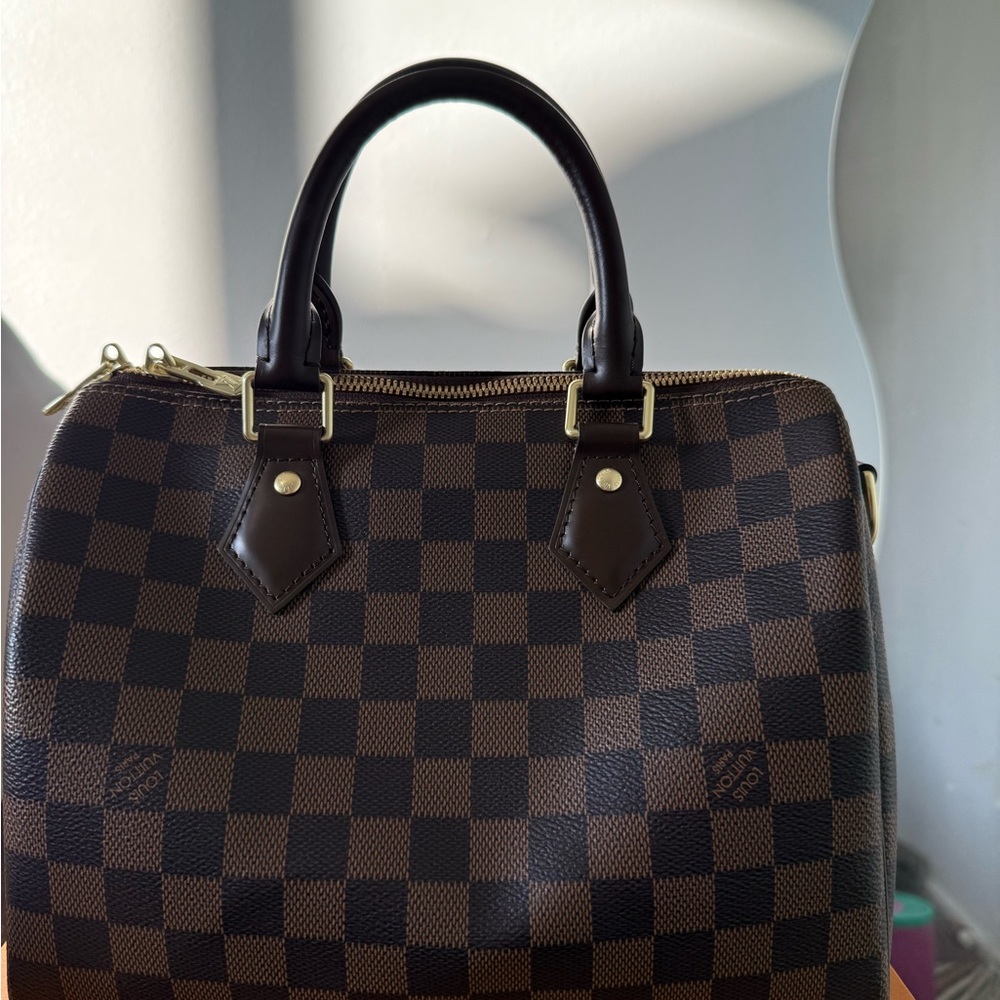 Checkered Brown Handbag